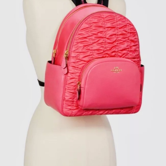 NWT Coach Court Backpack w Ruching in Confetti Pink C4094 main image 4